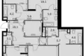 4 room apartment 139 m² Moscow, Russia