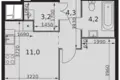 Mieszkanie 1 pokój 39 m² Moskwa, Rosja