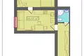 Wohnung 1 zimmer 26 m² Tsyrkuny, Ukraine