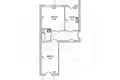 2 room apartment 52 m² Brest, Belarus