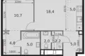 Appartement 2 chambres 57 m² Moscou, Russie
