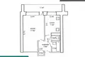 1 room apartment 36 m² Minsk, Belarus
