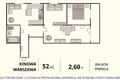 Mieszkanie 3 pokoi 52 m² Warszawa, Polska