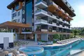 Kompleks mieszkalny New residence with a swimming pool and a panoramic view at 500 meters from the sea, in the prestigious area of Kestel, Alanya, Turkey