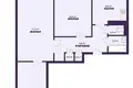 Appartement 3 chambres 64 m² Salihorsk, Bélarus
