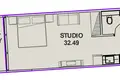 Kawalerka 37 m² Dubaj, Emiraty Arabskie