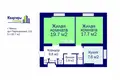 Квартира 2 комнаты 61 м² Минск, Беларусь
