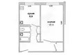 1 room apartment 42 m² Brest, Belarus
