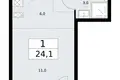 Квартира 1 комната 24 м² район Внуково, Россия