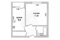 Квартира 1 комната 35 м² Брест, Беларусь