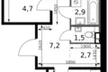2 room apartment 53 m² Leninsky District, Russia