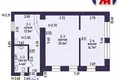 2 room apartment 52 m² Zaslauje, Belarus