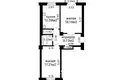 Appartement 2 chambres 63 m² Minsk, Bélarus