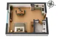1 bedroom apartment 27 m² Warsaw, Poland