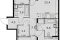 3 room apartment 84 m² Moscow, Russia