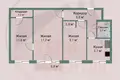 3 room apartment 57 m² Minsk, Belarus