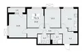 3 room apartment 71 m² Kommunarka, Russia