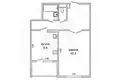 1 room apartment 41 m² Muchaviecki sielski Saviet, Belarus