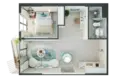 1 bedroom apartment 46 m² Phú Quốc, Vietnam