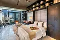 Complejo residencial High-rise residence with a park, a swimming pool and a tennis court close to metro stations, in the popular area of Sisli, Istanbul, Turkey
