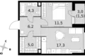 Appartement 1 chambre 46 m² Moscou, Russie