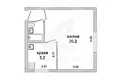 1 room apartment 30 m² Kobryn, Belarus