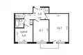 Квартира 2 комнаты 40 м² Минск, Беларусь