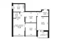 3 bedroom apartment 60 m² Minsk, Belarus