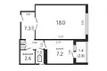 Wohnung 1 zimmer 37 m² Minsk, Belarus