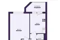 1 room apartment 39 m² Salihorsk, Belarus