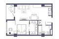 Wohnung 1 Schlafzimmer 52 m² Batumi, Georgien