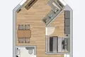 1 room apartment 43 m² Warsaw, Poland
