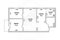 4 room apartment 61 m² Muchaviecki sielski Saviet, Belarus