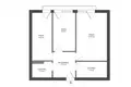 2 bedroom apartment 48 m² Warsaw, Poland