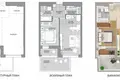 2 room apartment 44 m² Minsk, Belarus