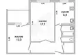Apartamento 2 habitaciones 49 m² Muchaviecki sielski Saviet, Belarús