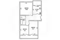 3 room apartment 64 m² Muchaviecki sielski Saviet, Belarus