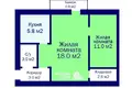Mieszkanie 2 pokoi 44 m² Mińsk, Białoruś