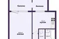 1 room apartment 33 m² Minsk, Belarus
