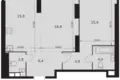 Квартира 2 комнаты 65 м² Москва, Россия