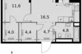 Mieszkanie 2 pokoi 47 m² Moskwa, Rosja