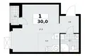 Wohnung 1 zimmer 30 m² Kommunarka, Russland