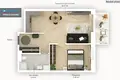 2 room apartment 43 m² Vilnius, Lithuania