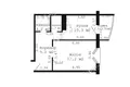 Квартира 1 комната 42 м² Мухавецкий сельский Совет, Беларусь