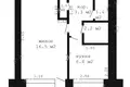 Wohnung 1 zimmer 31 m² Muchaviecki sielski Saviet, Belarus