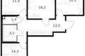 Appartement 3 chambres 76 m² Moscou, Russie