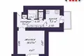 1 room apartment 36 m² Minsk, Belarus