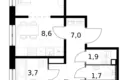 Wohnung 3 zimmer 63 m² Moskau, Russland