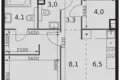 Apartamento 1 habitación 44 m² Moscú, Rusia