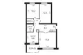 Appartement 3 chambres 61 m² Jodzina, Bélarus
